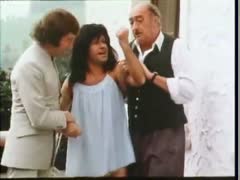 Before his wife enters the room, a freaky man copulates with a breasty blonde at a hotel.